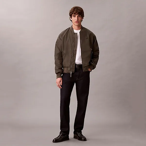 Áo Khoác Nam Calvin Klein CK Nylon Bomber Jacket 4RC526G - 021 Màu Nâu Size XS