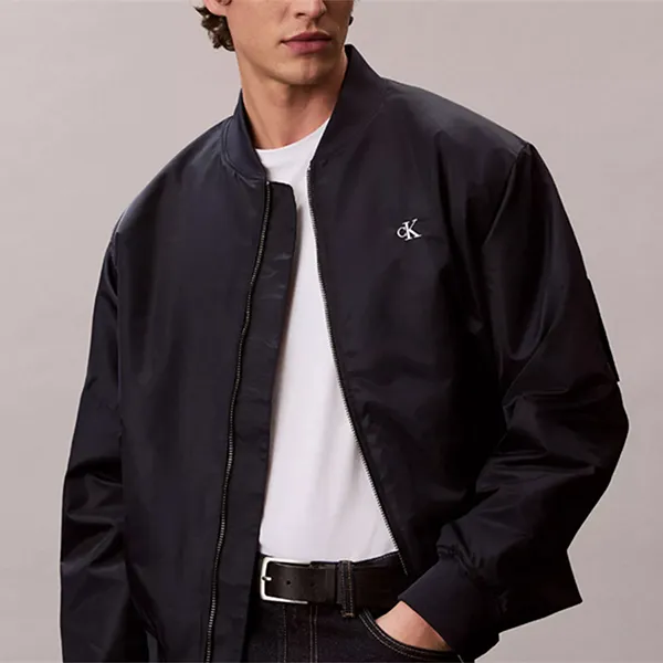 Áo Khoác Nam Calvin Klein CK Nylon Bomber Jacket 4RC526G - 410 Màu Xanh Navy Size S