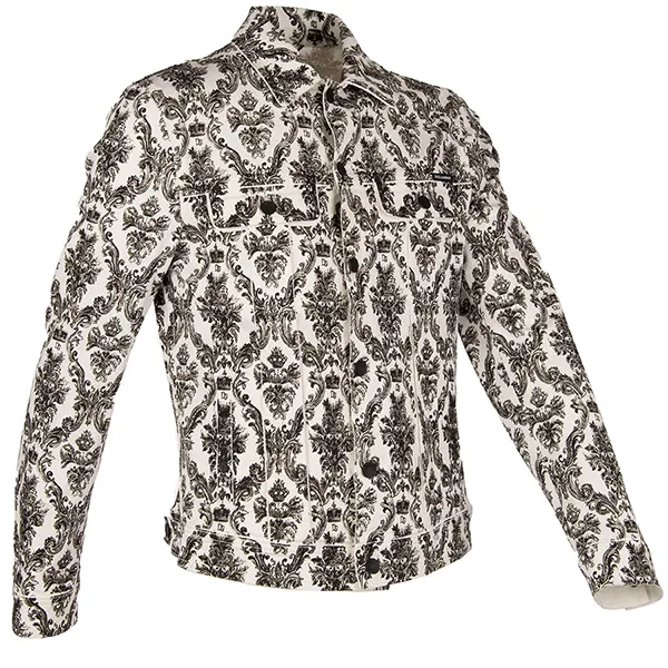 Áo Khoác Nam Dolce & Gabbana D&G Brand Logo Crown Denim Jacket White khoacdolce46-1 Phối Màu Size 50