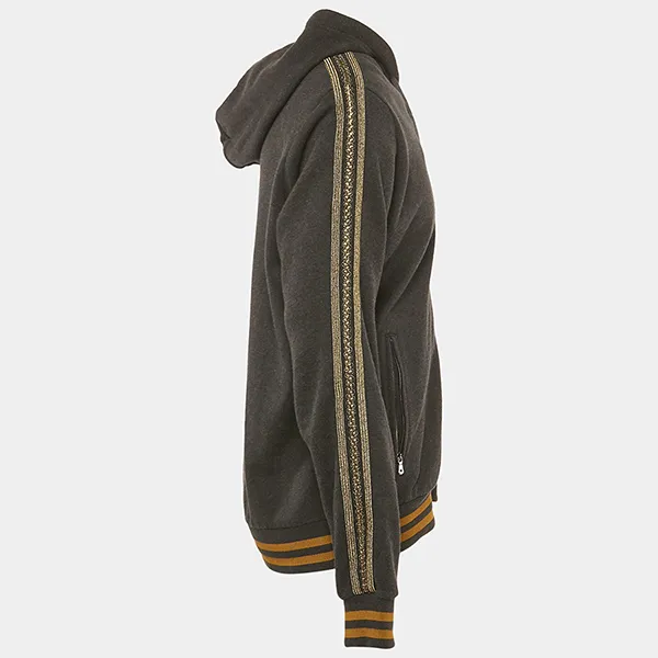 Áo Khoác Nam Dolce & Gabbana D&G Charcoal Grey Cotton Knit Lace Trim Detail Hooded Jacket khoacdolceni2-2 Màu Xám Size 50