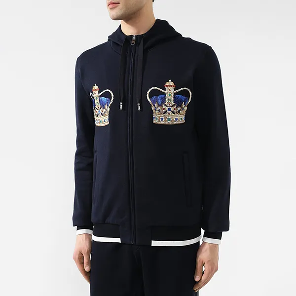 Áo Khoác Nam Dolce & Gabbana D&G Double Crown G9LN0Z Màu Xanh Navy Size 48