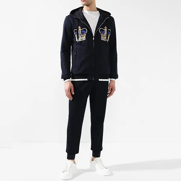 Áo Khoác Nam Dolce & Gabbana D&G Double Crown G9LN0Z Màu Xanh Navy Size 48