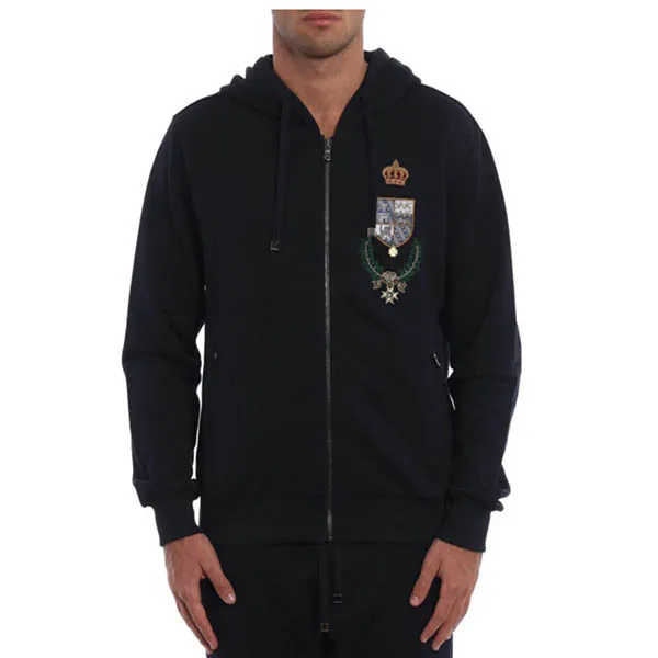 Áo Khoác Nam Dolce & Gabbana D&G G9IP9Z Patch Detailed Màu Xanh Navy Size 46