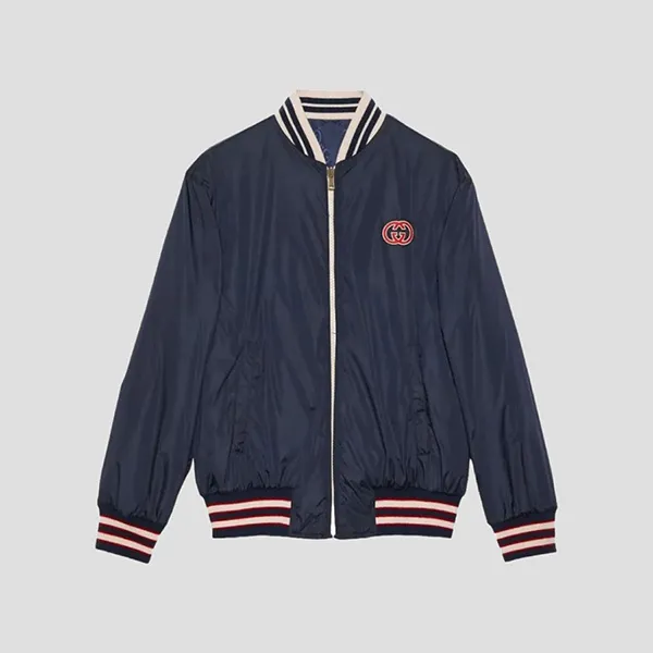 Áo Khoác Nam Gucci GG Reversible In Navy - 770283 ZAPA0 4348 Màu Xanh Navy Size 46