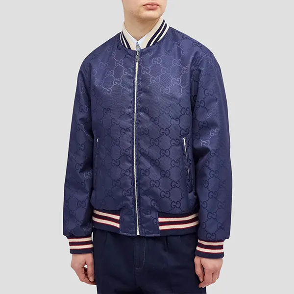 Áo Khoác Nam Gucci GG Reversible In Navy - 770283 ZAPA0 4348 Màu Xanh Navy Size 46