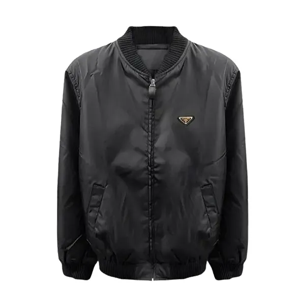 Áo Khoác Nam Prada Triangle Logo Bomber Single In Black - SGA038 1WQ8 F0002 Màu Đen Size 46
