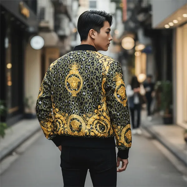 Áo Khoác Nam Versace Jacket 1012269 1A15952 5GB50 Màu Vàng Đen Size 50