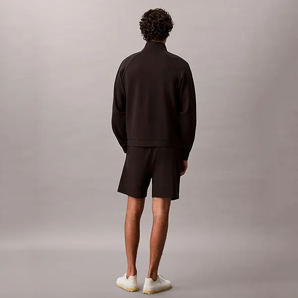 Áo Khoác Nỉ Nam Calvin Klein CK Ponte Tech Relaxed Track Jacket 4LC235G - 001 Màu Đen Size XS