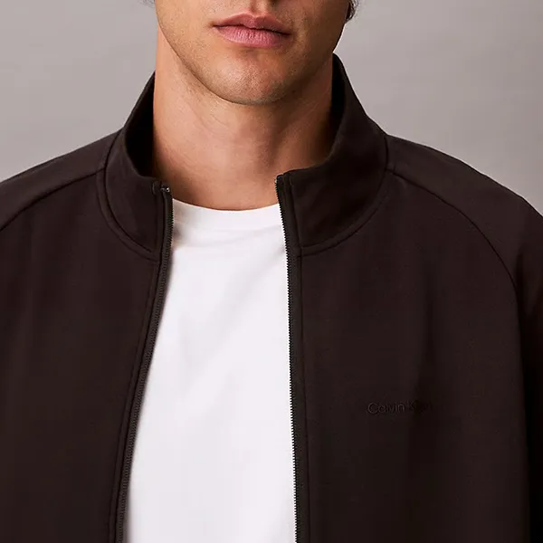 Áo Khoác Nỉ Nam Calvin Klein CK Ponte Tech Relaxed Track Jacket 4LC235G - 001 Màu Đen Size XS