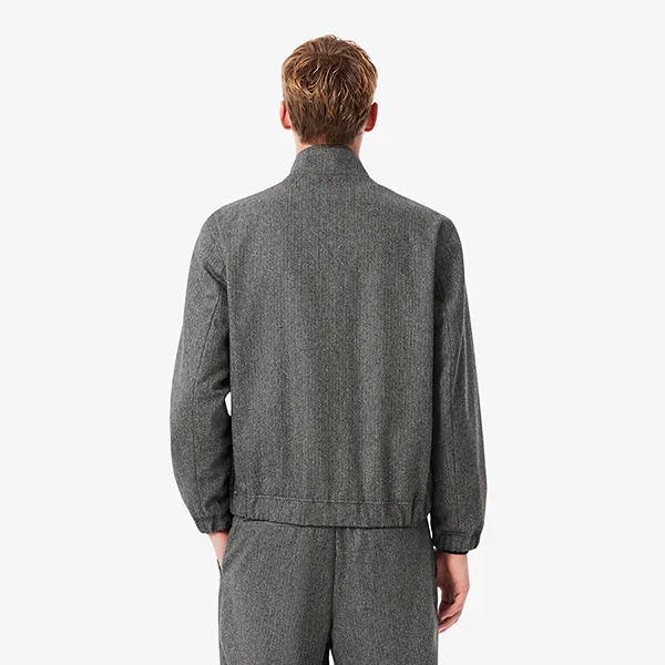 Áo Khoác Nỉ Nam Lacoste Wool Harrington Men Grey Jackets & Coats BH5526-UWC Màu Xám Size 46