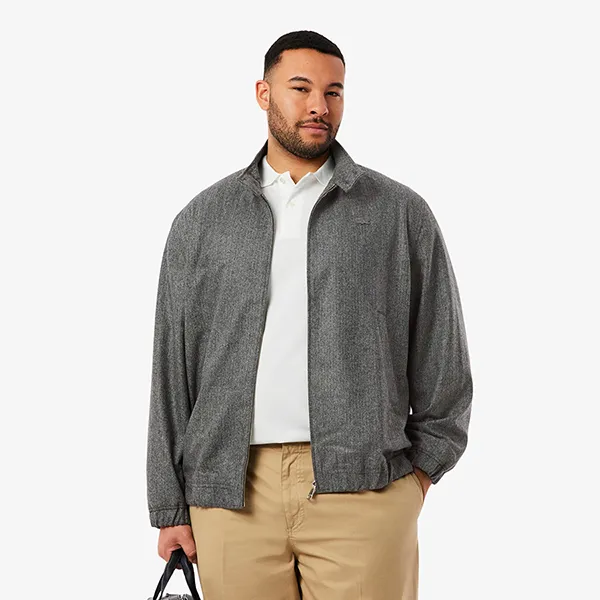 Áo Khoác Nỉ Nam Lacoste Wool Harrington Men Grey Jackets & Coats BH5526-UWC Màu Xám Size 46