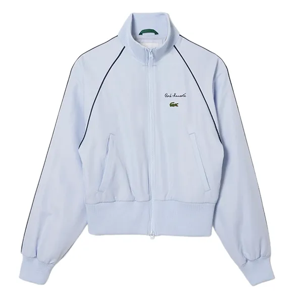 Áo Khoác Nữ Lacoste Women's Relaxed Fit Track Jacket BF6909 51 J2G Màu Xanh Blue Size 32