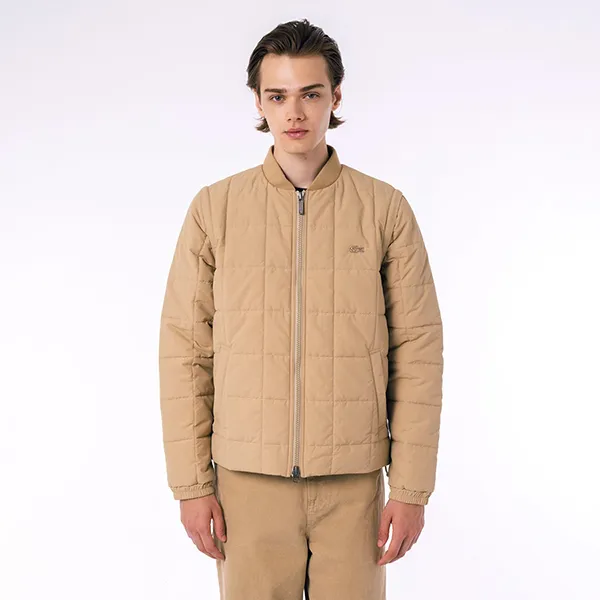 Áo Khoác Phao Nam Lacoste 2-Way Quilted Jacket BH017-02S Beige Màu Be Size 46