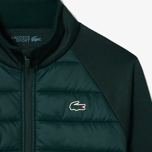 Áo Khoác Phao Nam Lacoste Golf Windbreaker BH1043 - EXZ Màu Xanh Green Size 50