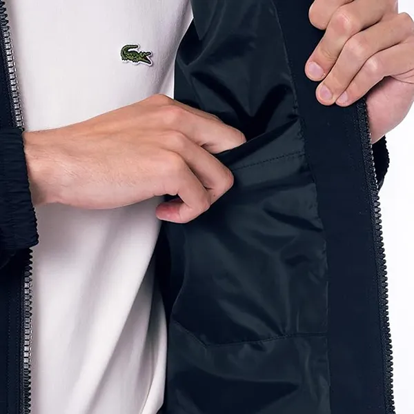 Áo Khoác Phao Nam Lacoste Jacket 2-Way Quilted Jacket Men's BH017–031 Màu Xanh Đen Size 46