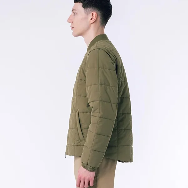 Áo Khoác Phao Nam Lacoste Jacket 2-Way Quilted Jacket Men's BH017-BMY Màu Xanh Olive Size 46