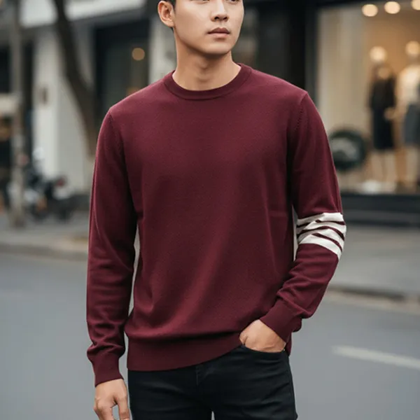 Áo Len Nam John Richmond UMA24101MA Wine Màu Đỏ Nâu Trầm Size XS