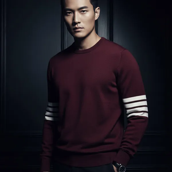 Áo Len Nam John Richmond UMA24101MA Wine Màu Đỏ Nâu Trầm Size XS