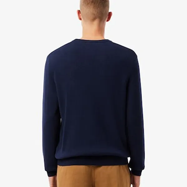 Áo Len Nam Lacoste French Made Striped Sweater AH5944 - 9IL Màu Xanh Navy Size 3