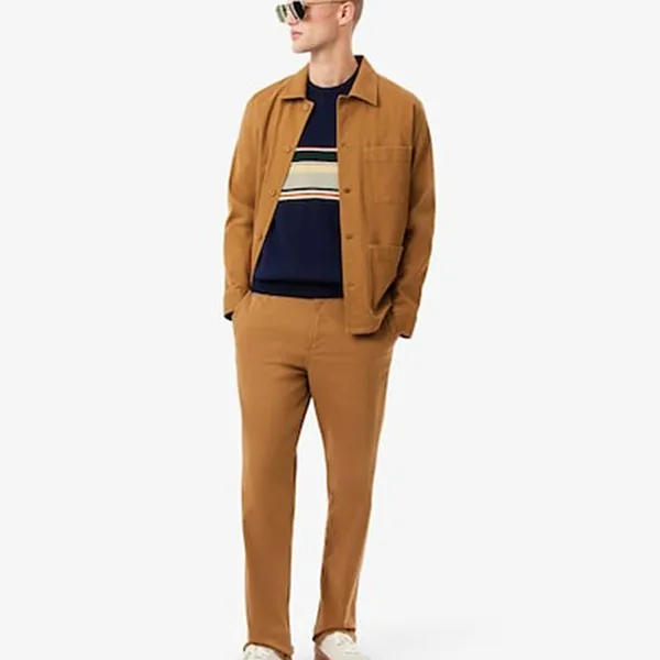 Áo Len Nam Lacoste French Made Striped Sweater AH5944 - 9IL Màu Xanh Navy Size 3