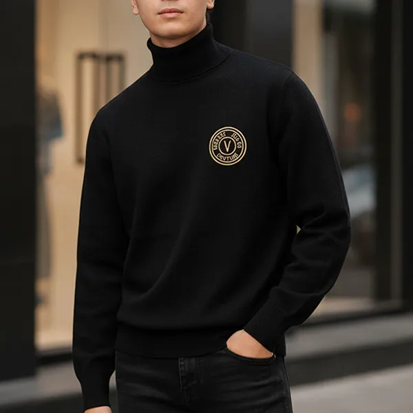 Áo Len Nam Versace 77GAFM07 CMH41 G89 Màu Đen Size S