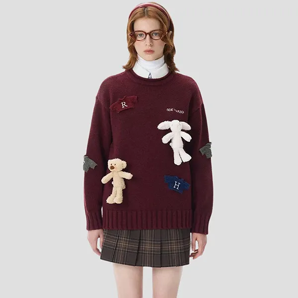 Áo Len Nữ 13 De Marzo Harry And Weasley Vintage Sweater In Red - DE01990REDS Màu Đỏ Size S