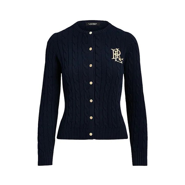 Áo Len Nữ Ralph Lauren Knit Cardigan Long-sleeve With Logo In Marine Blue - 200954917002 Màu Xanh Navy Size S