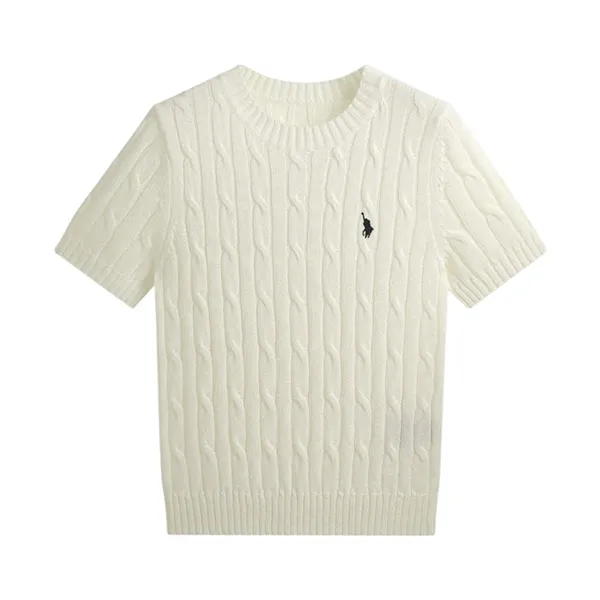 Áo Len Nữ Ralph Lauren Cable Knit Sweater Short Sleeve In White - 211910987500 Màu Trắng Size S