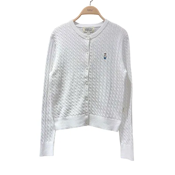 Áo Len Nữ WHOAU SS25 WHCKG2325F Màu Trắng
