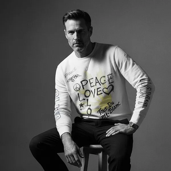 Áo Len Nam Ralph Lauren Peace Love Waffle Knit Crewneck White 710936377001 Màu Trắng Hoạ Tiết Size S