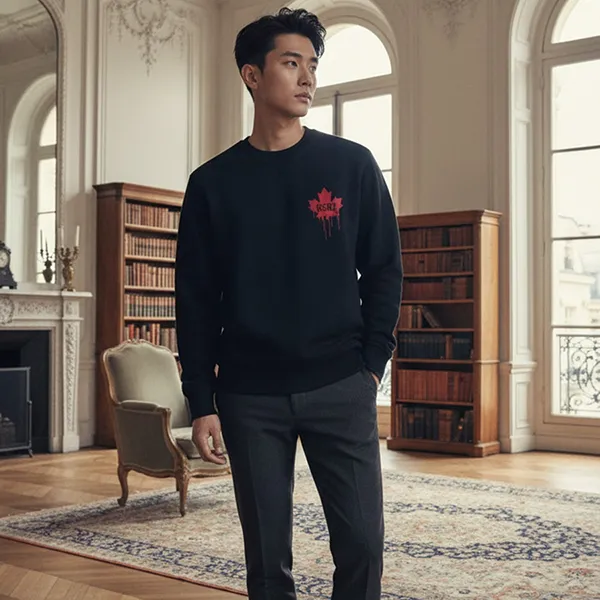 Áo Nỉ Sweater Nam Dsquared2 S74GU0811 S25516 900 Màu Đen Size S