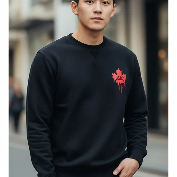 Áo Nỉ Sweater Nam Dsquared2 S74GU0811 S25516 900 Màu Đen Size S
