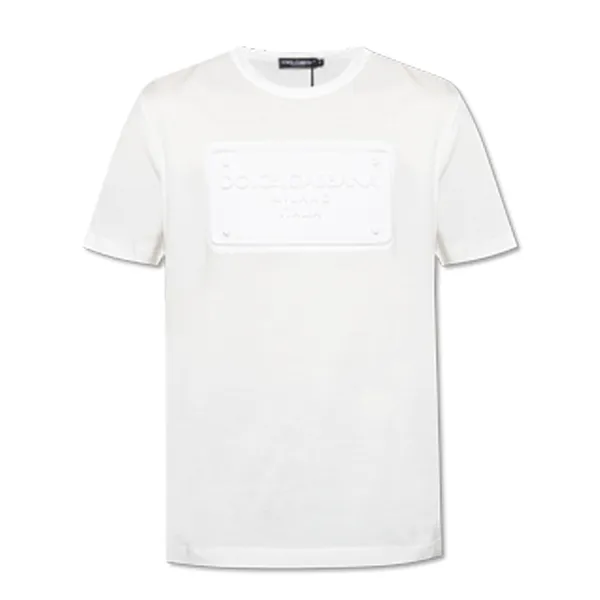 Áo Phông Nam Dolce & Gabbana D&G Logo T-Shirt G8KBAZ G7C7U W0111 Màu Trắng Size 48