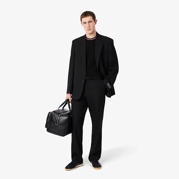 Áo Phông Nam Lacoste Slim Fit Stretch Mini Piqué Dress AH9301 DVI Màu Đen Size 2