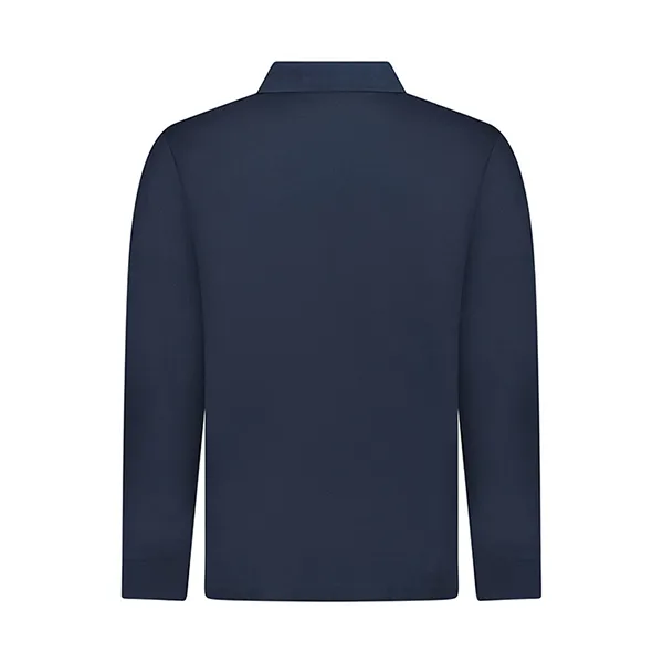 Áo Polo Dài Tay Nam Burberry Hartford Long Sleeve Check 80844041002 Màu Xanh Navy Size XS