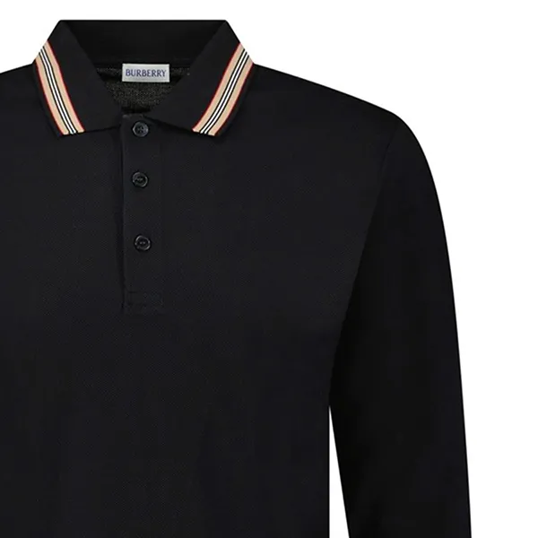 Áo Polo Dài Tay Nam Burberry LS Hartford ICS White 8111815 Màu Đen Size M