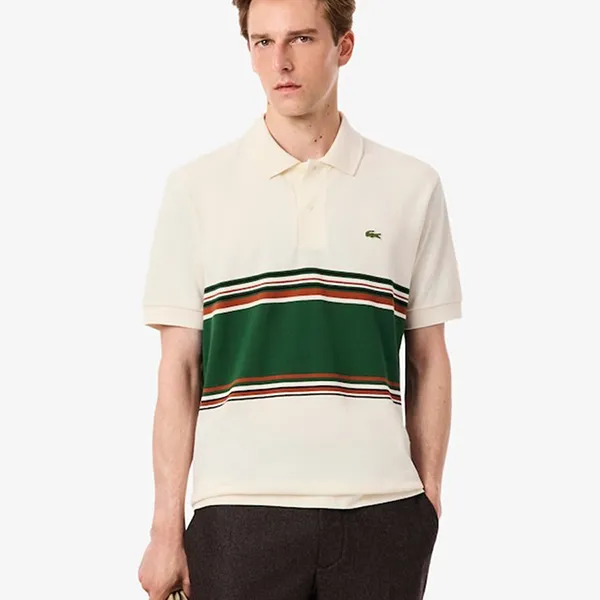 Áo Polo Nam Lacoste Classic Fit Striped PH5457 XFJ Phối Màu Size 3