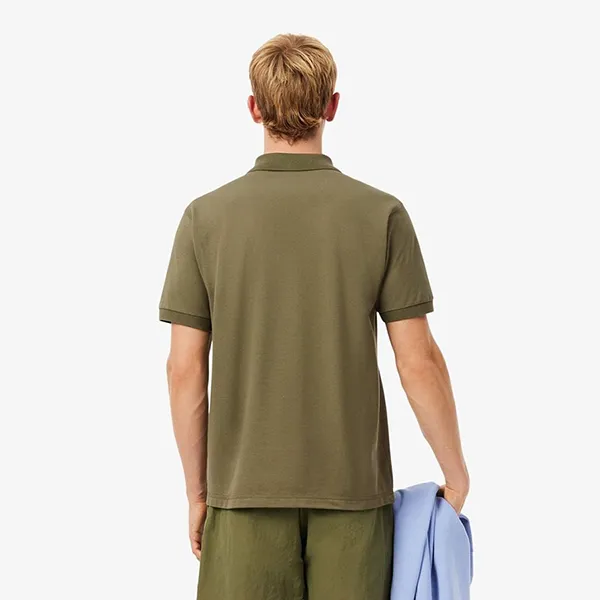 Áo Polo Nam Lacoste Men's Classic Piqué Shirt With Embroidered Pattern Army Green PH5821 E9F Màu Xanh Olive Size 4
