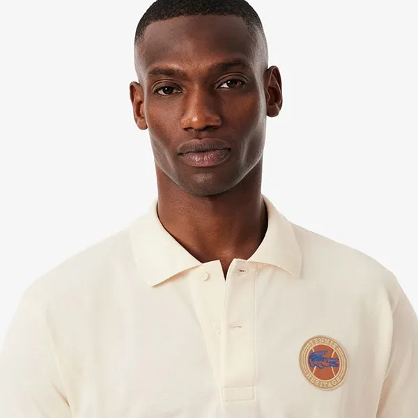 Áo Polo Nam Lacoste Men's Classic Shirt With Petit Piqué Emblem White PH5915 XFJ Màu Trắng Ngà Size 3