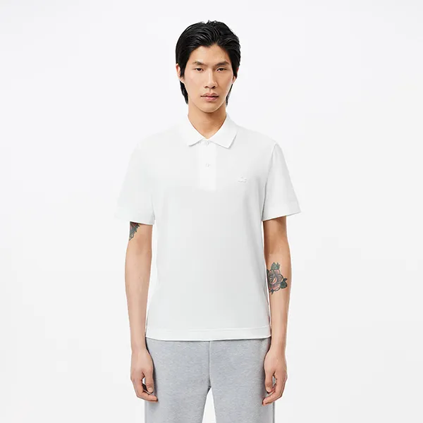 Áo Polo Nam Lacoste Men's Regular Fit Lacoste Movement Piqué PH8361 51 001 Màu Trắng Size 3