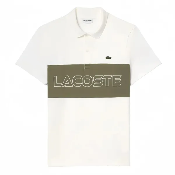 Áo Polo Nam Lacoste Men's Regular Fit Stretch Mini Piqué Polo Shirt PH1470 - IMI Màu Trắng Size 3
