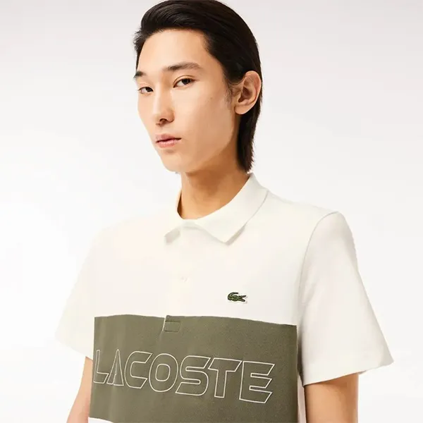 Áo Polo Nam Lacoste Men's Regular Fit Stretch Mini Piqué Polo Shirt PH1470 - IMI Màu Trắng Size 3