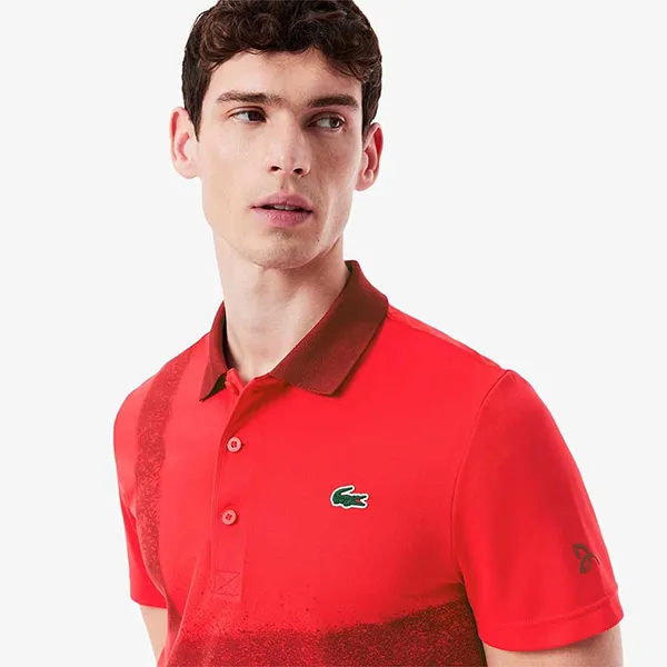 Áo Polo Nam Lacoste Men's Tennis x Novak Djokovic Shirt DH8971-51-ZBG Màu Đỏ Size 3