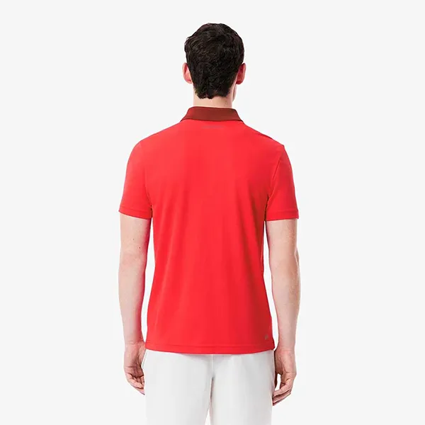 Áo Polo Nam Lacoste Men's Tennis x Novak Djokovic Shirt DH8971-51-ZBG Màu Đỏ Size 3