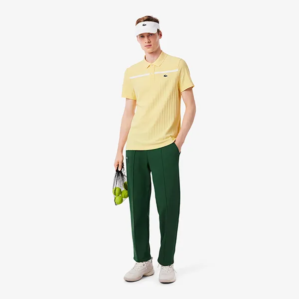 Áo Polo Nam Lacoste Men's Ultra Dry Badge Accent Tennis Heritage DH8960 KCD Màu Vàng Size 3