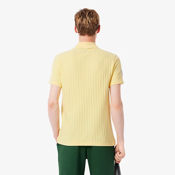 Áo Polo Nam Lacoste Men's Ultra Dry Badge Accent Tennis Heritage DH8960 KCD Màu Vàng Size 3