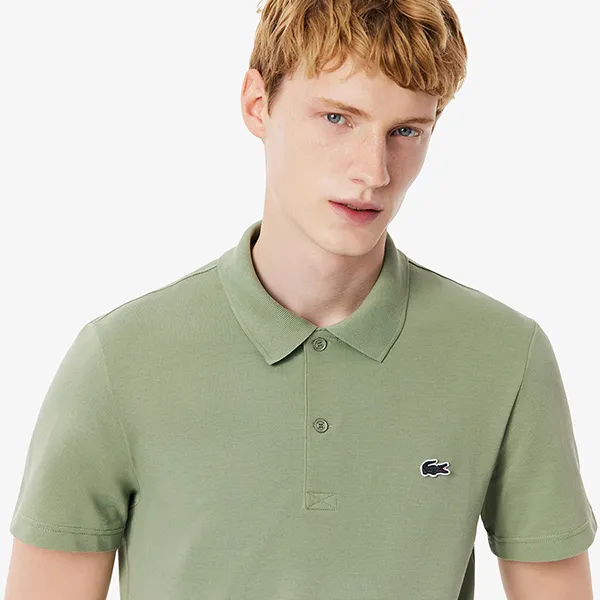 Áo Polo Nam Lacoste Regular Fit Cotton Blend DH5522 S86 Màu Xanh Nhạt Size 3