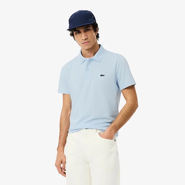 Áo Polo Nam Lacoste Regular Fit Cotton Blend DH5522 T01 Màu Xanh Nhạt Size 4