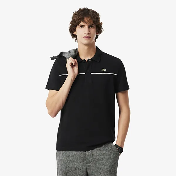 Áo Polo Nam Lacoste Regular Fit Logo Trim L.12.12 PH9863 031 Màu Đen Size 3