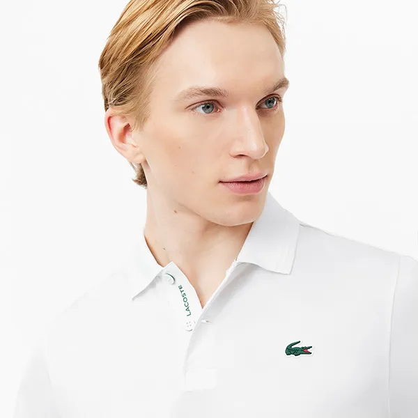 Áo Polo Nam Lacoste Regular Fit Ultra Dry Jersey Tennis DH1822 Z92 Màu Trắng Size 3